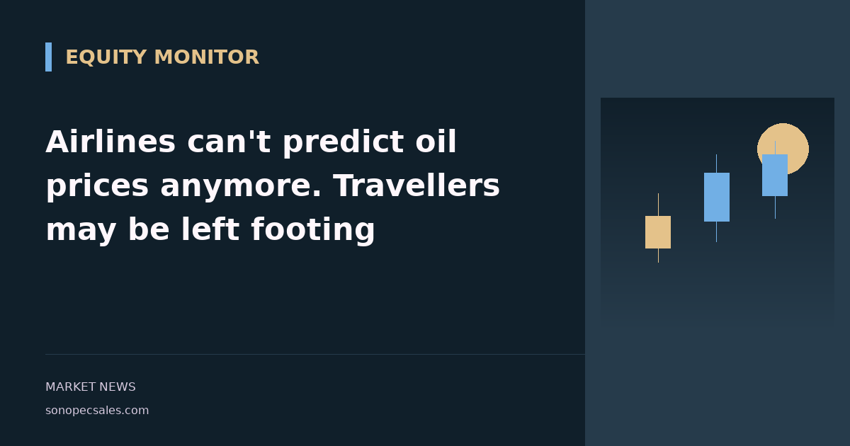 Airlines can't predict oil prices anymore. Travellers may be left footing