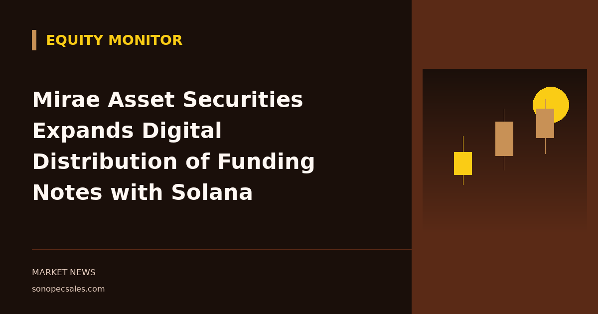 Mirae Asset Securities Expands Digital Distribution of Funding Notes with Solana